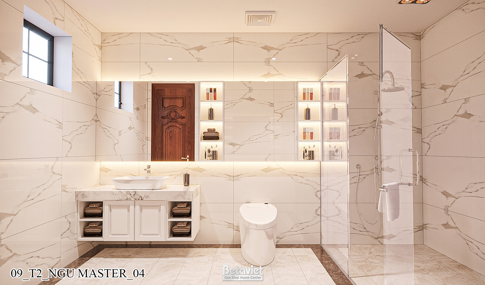 Nội thất phòng tắm biệt thự Art Deco KT21212 – góc nhìn 2