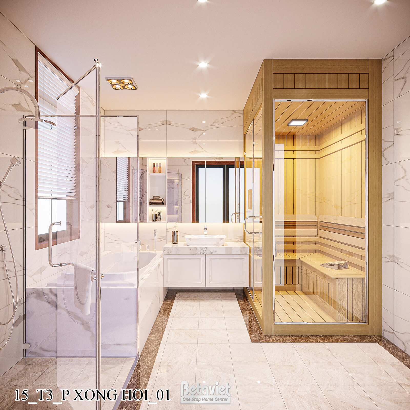 Nội thất phòng tắm biệt thự Art Deco KT21212 – góc nhìn 6