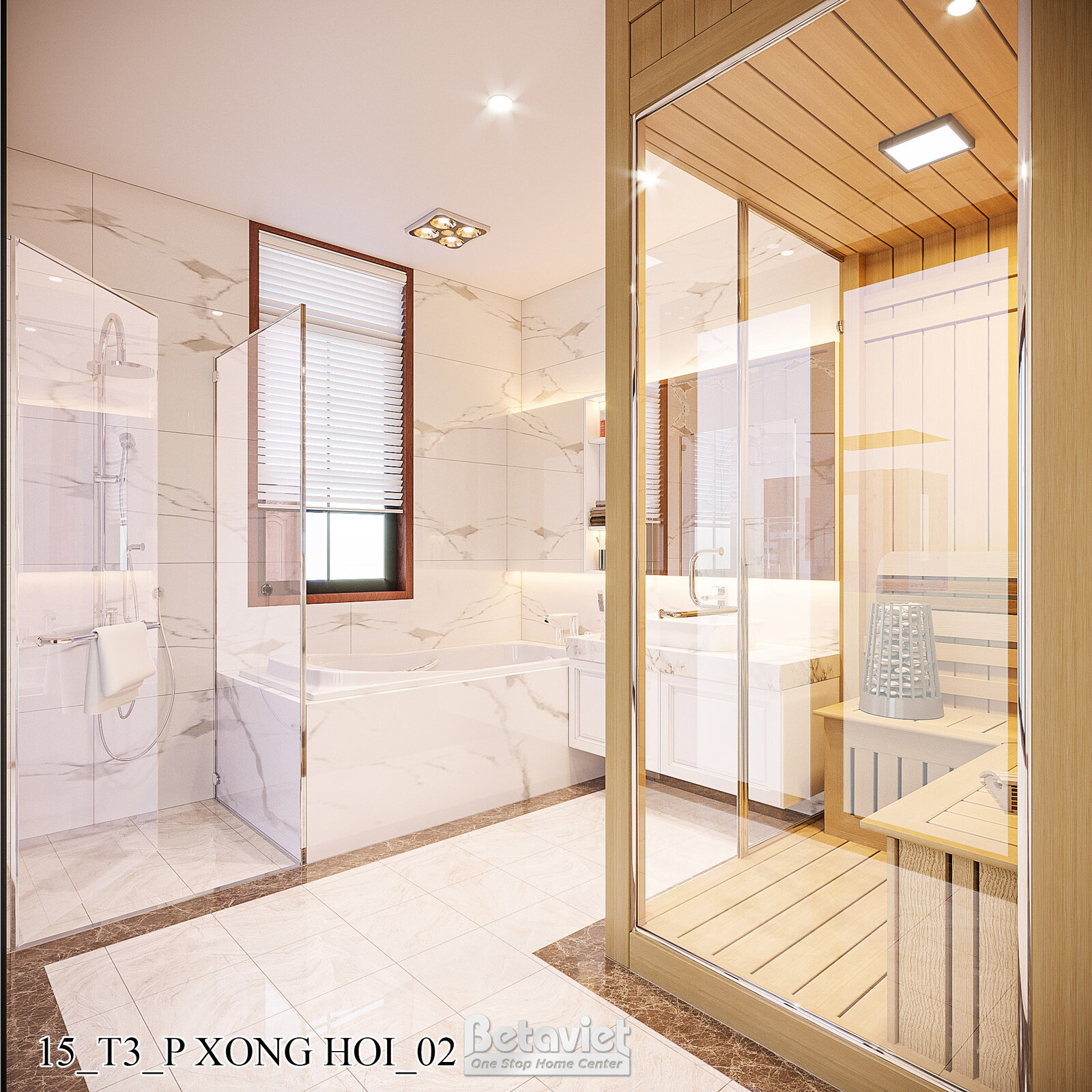 Nội thất phòng tắm biệt thự Art Deco KT21212 – góc nhìn 7