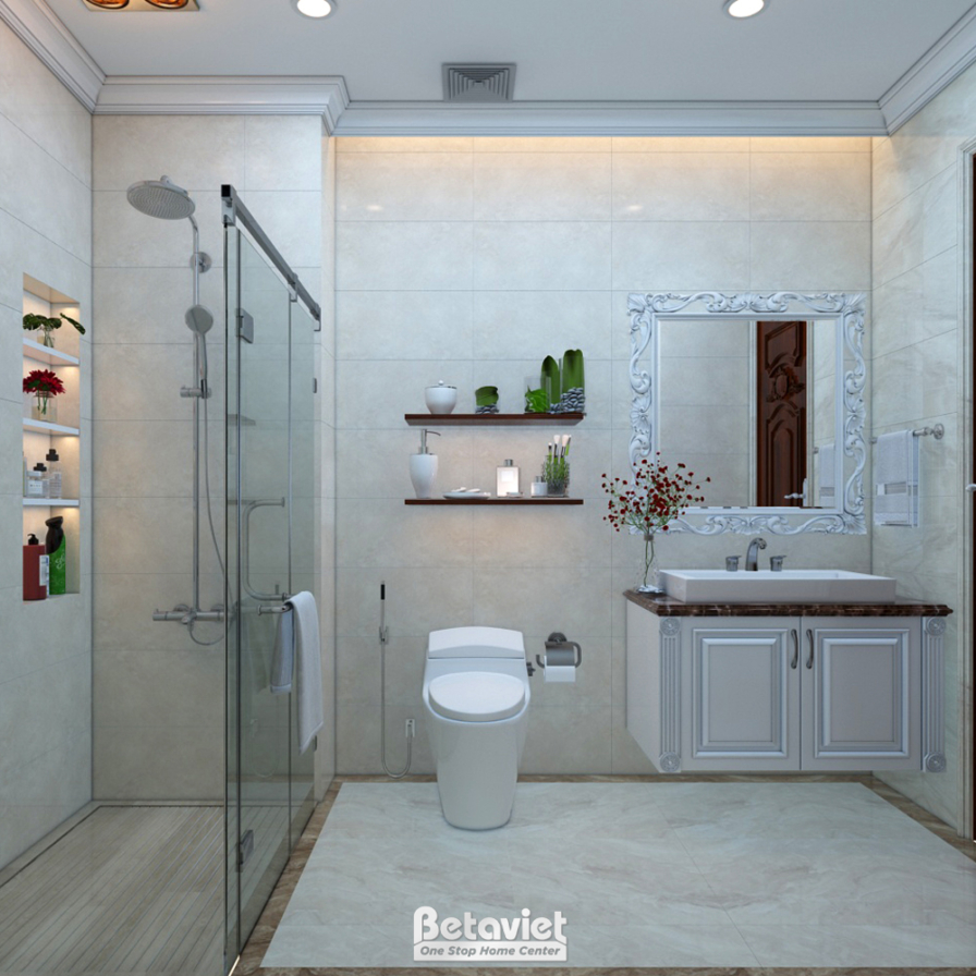 Nội thất phòng tắm biệt thự tân cổ điển KT20205 – góc nhìn 5
