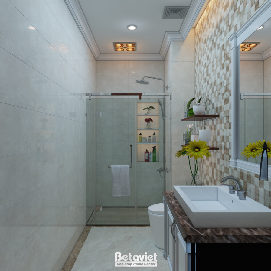 Nội thất phòng tắm biệt thự tân cổ điển KT20205 – góc nhìn 9