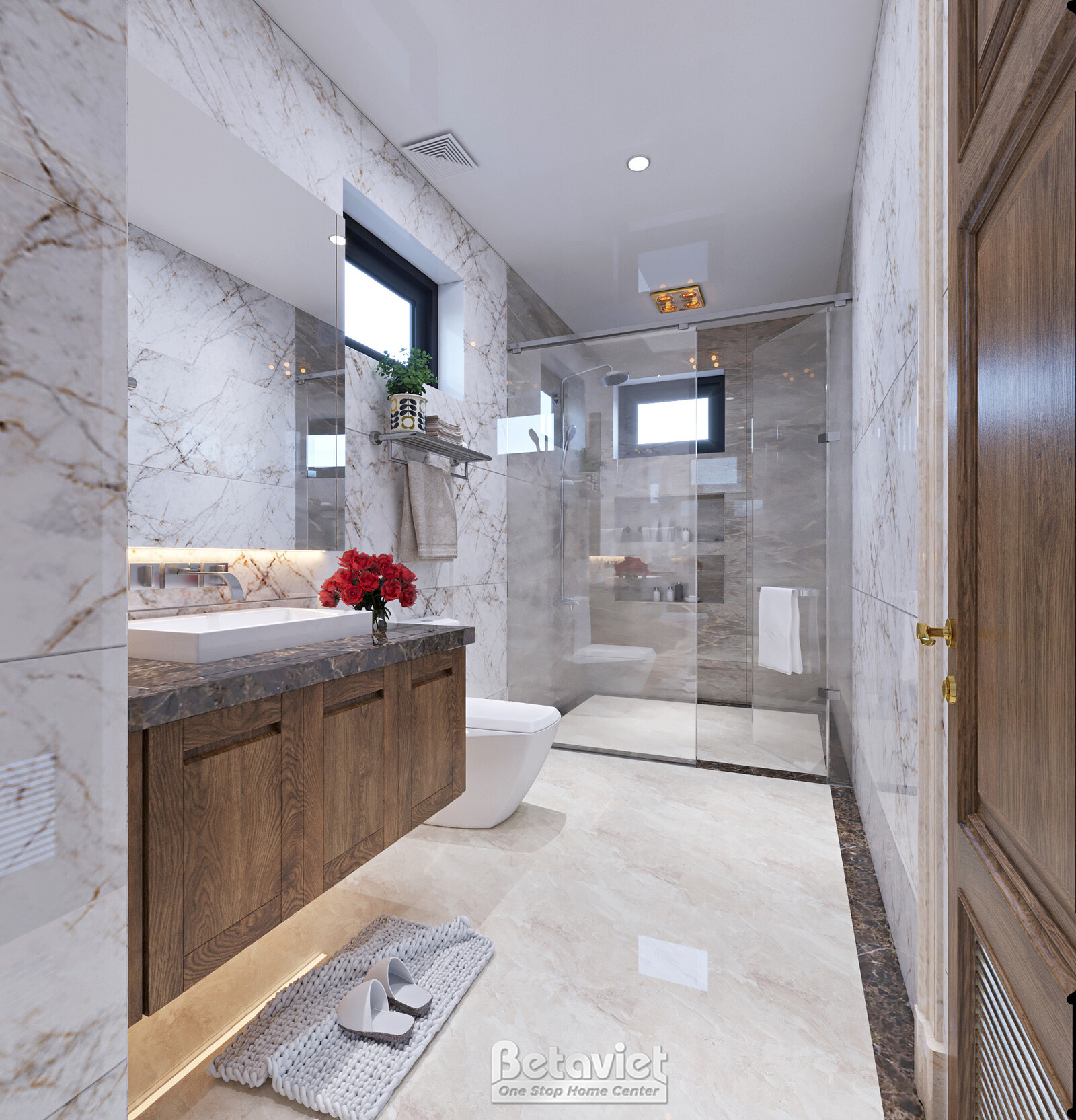 Nội thất phòng tắm biệt thự hiện đại NT22113 – góc nhìn 8