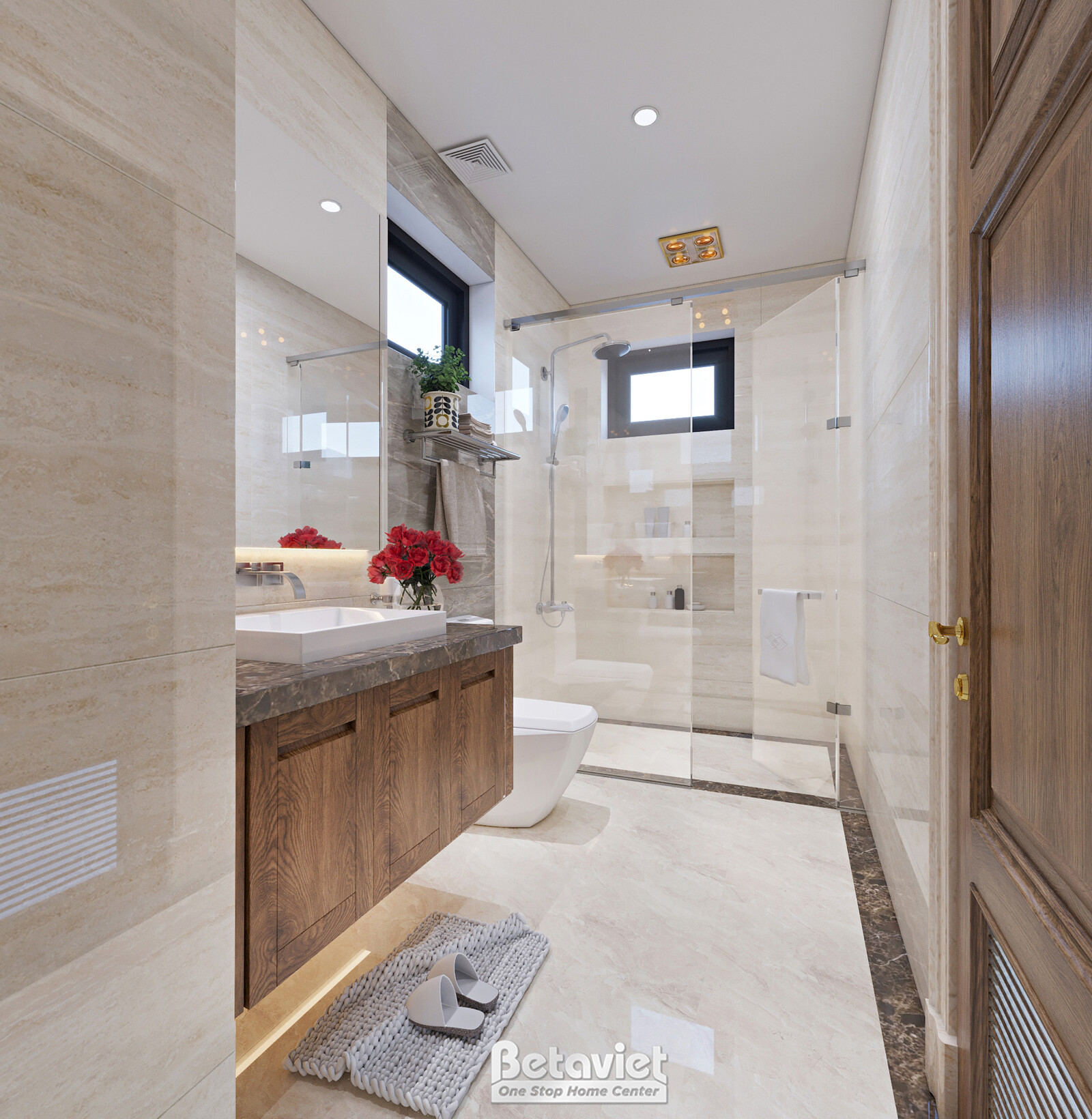 Nội thất phòng tắm biệt thự hiện đại NT22113 – góc nhìn 6