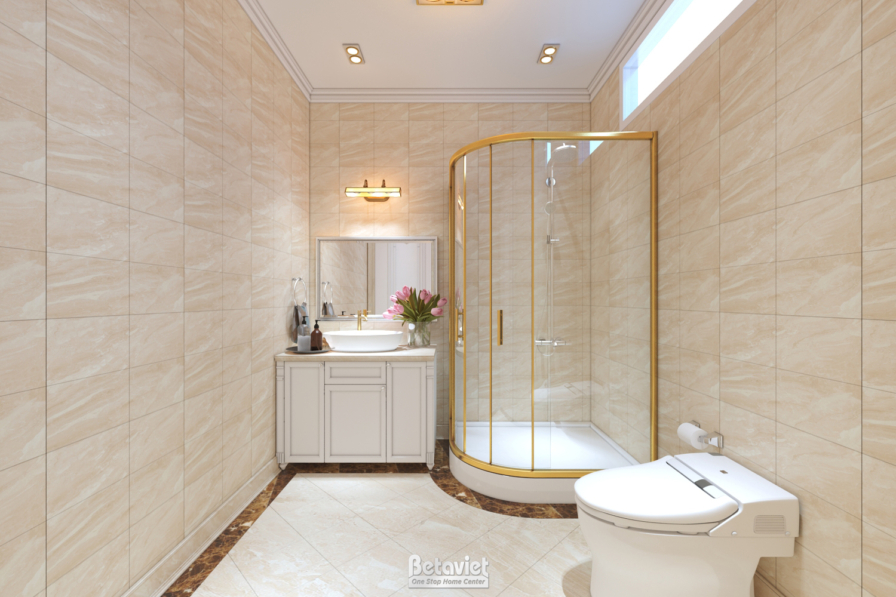 Nội thất phòng tắm biệt thự tân cổ điển KT17091 – góc nhìn 8