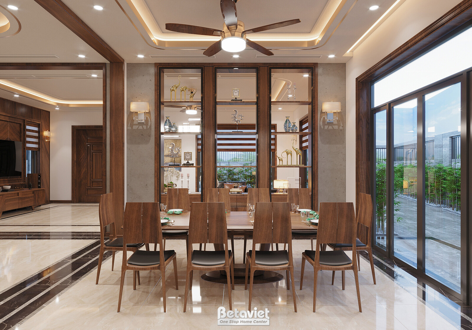 Nội thất phòng ăn biệt thự hiện đại NT22140 – góc nhìn 2