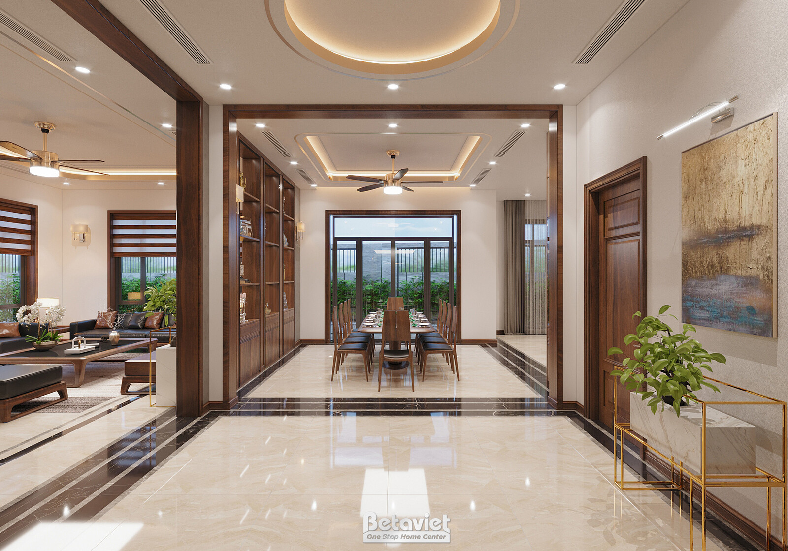 Nội thất phòng ăn biệt thự hiện đại NT22140 – góc nhìn 3