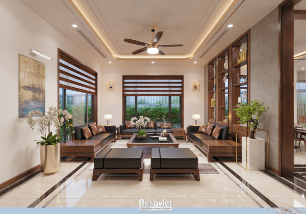 Mẫu phòng khách biệt thự hiện đại KĐT Minh Phương NT22140