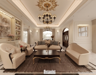 Thiết kế nội thất biệt thự Art Deco KĐT Vinhomes Cầu Rào NT24404