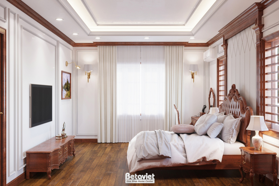 Nội thất phòng ngủ biệt thự tân cổ điển KT22069 – góc nhìn 6