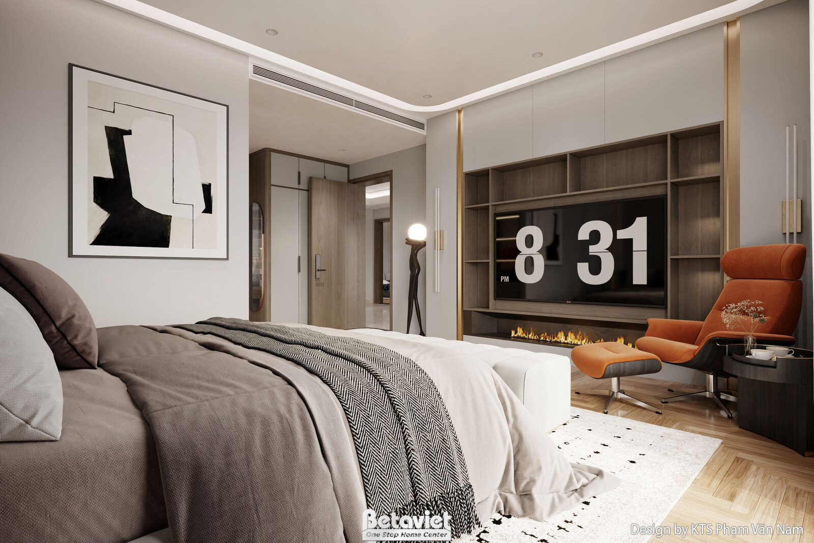 Nội thất phòng ngủ biệt thự tân cổ điển NT24406 – góc nhìn 17