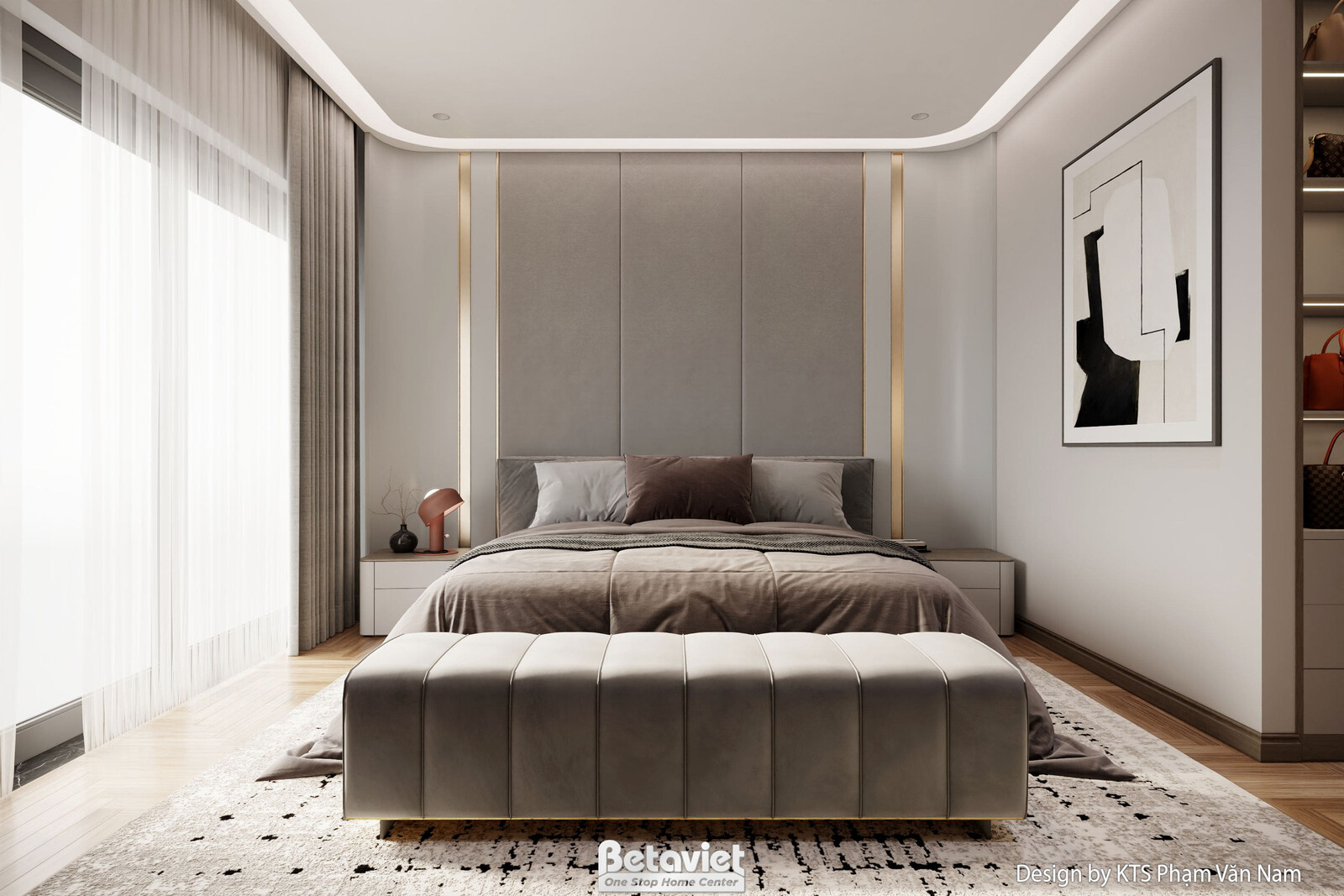 Nội thất phòng ngủ biệt thự tân cổ điển NT24406 – góc nhìn 16