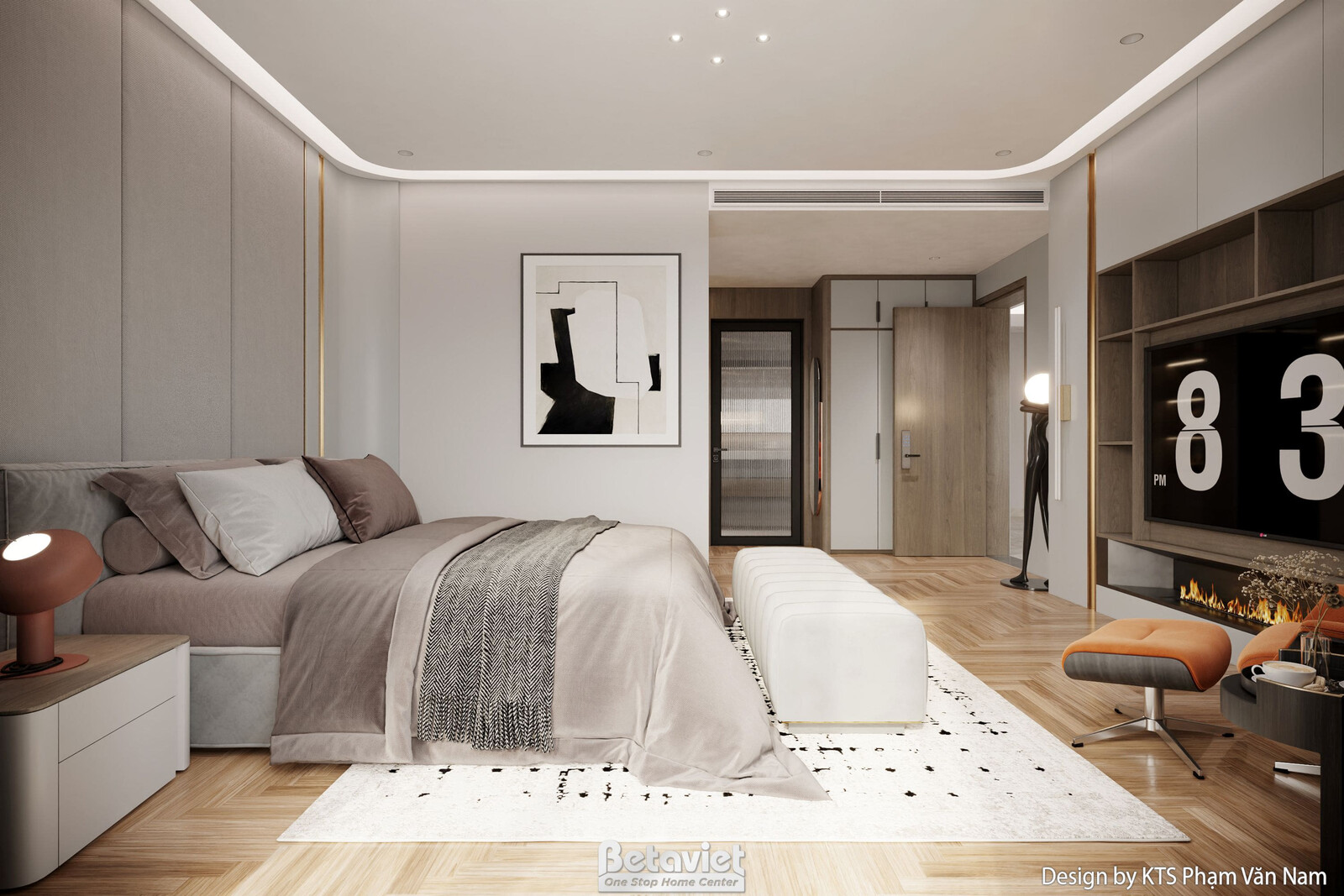 Nội thất phòng ngủ biệt thự tân cổ điển NT24406 – góc nhìn 15