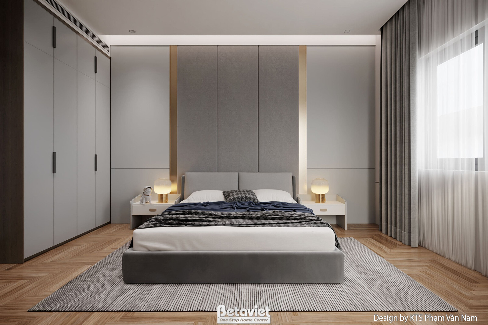 Nội thất phòng ngủ biệt thự tân cổ điển NT24406 – góc nhìn 6