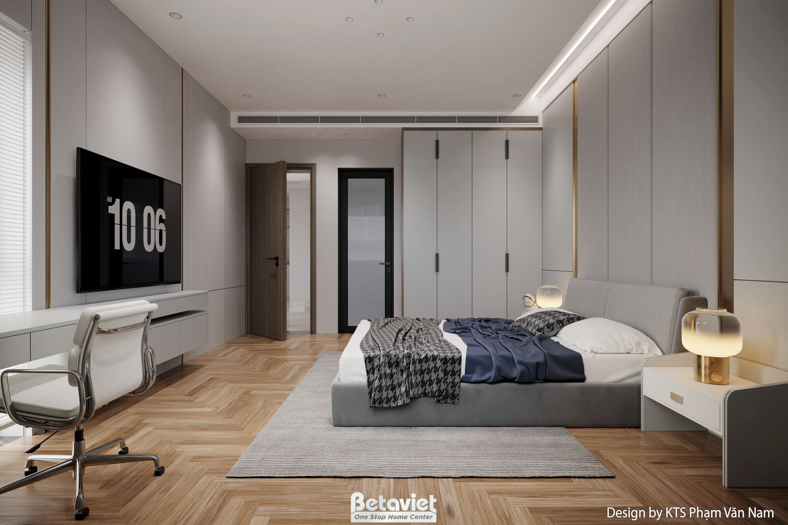 Nội thất phòng ngủ biệt thự tân cổ điển NT24406 – góc nhìn 5