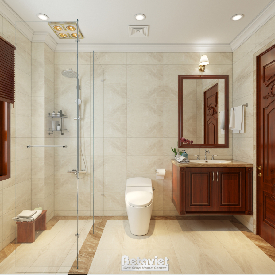 Nội thất phòng tắm biệt thự tân cổ điển NT18133 – góc nhìn 7