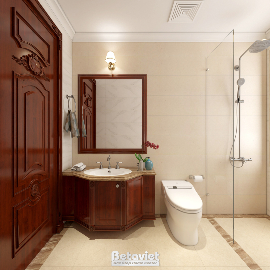 Nội thất phòng tắm biệt thự tân cổ điển NT18133 – góc nhìn 3