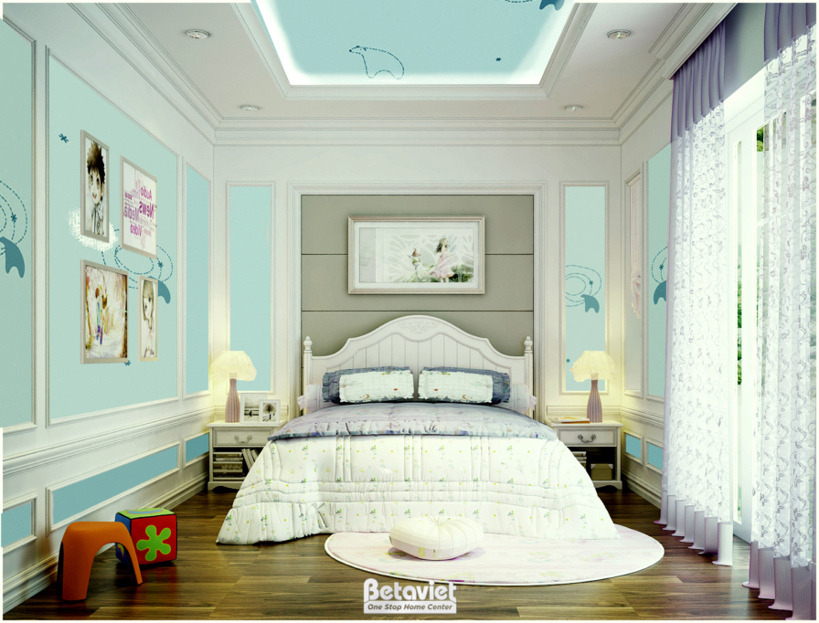 Nội thất phòng ngủ biệt thự tân cổ điển KT17044 – góc nhìn 12