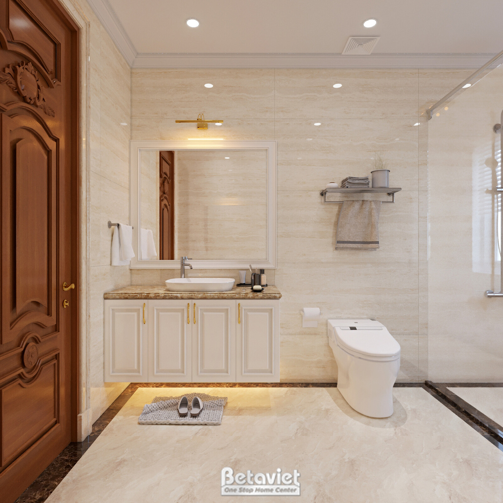 Nội thất phòng tắm biệt thự tân cổ điển NT21092 – góc nhìn 10