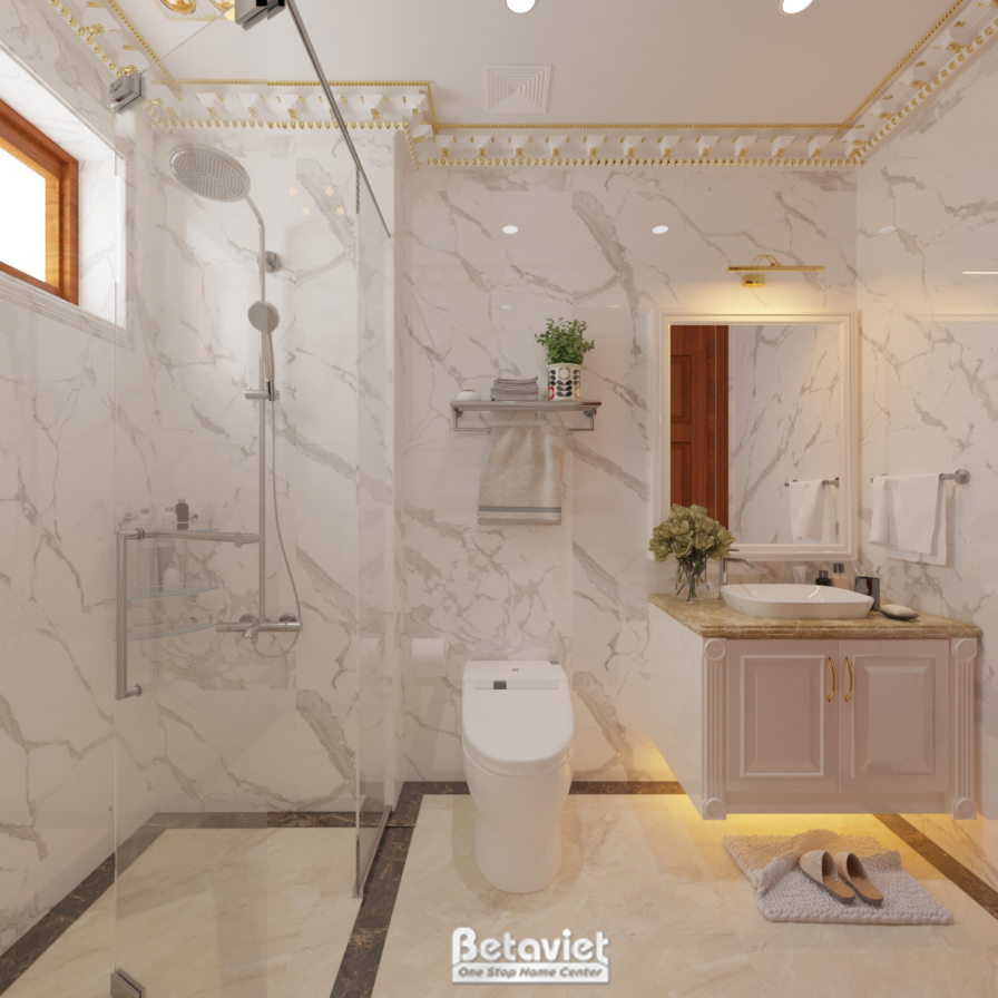 Nội thất phòng tắm biệt thự tân cổ điển NT21047 – góc nhìn 3