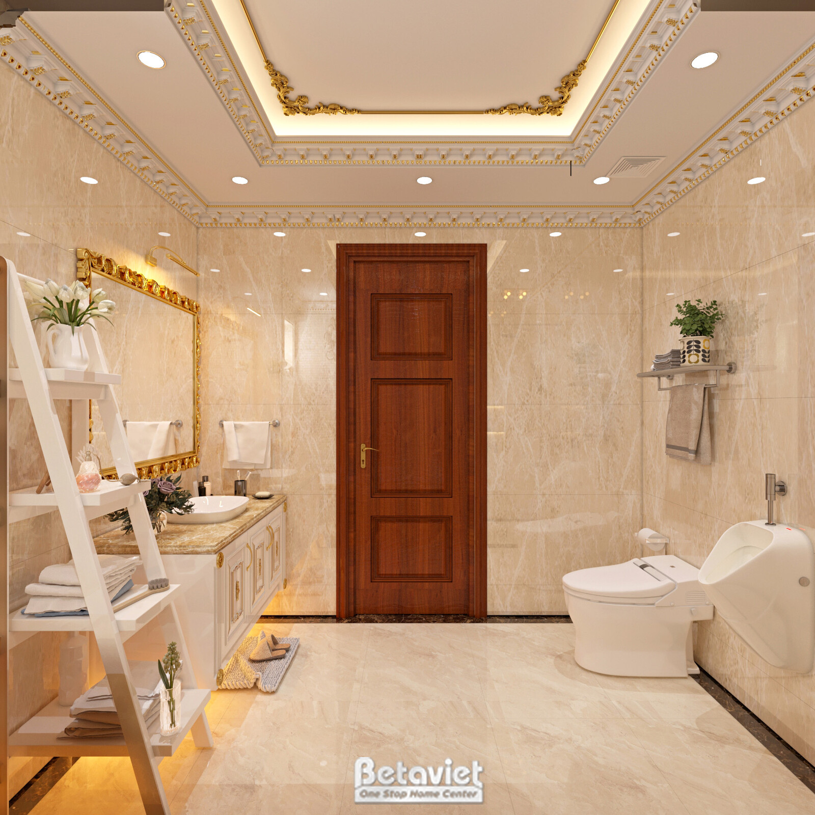 Nội thất phòng tắm biệt thự tân cổ điển NT21047 – góc nhìn 4
