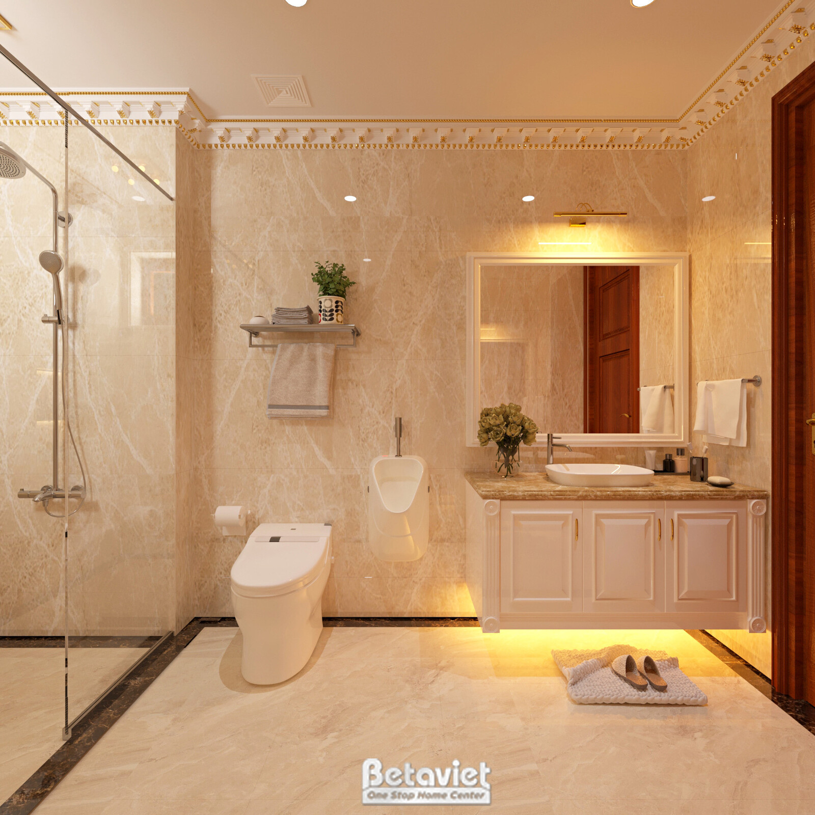 Nội thất phòng tắm biệt thự tân cổ điển NT21047 – góc nhìn 7
