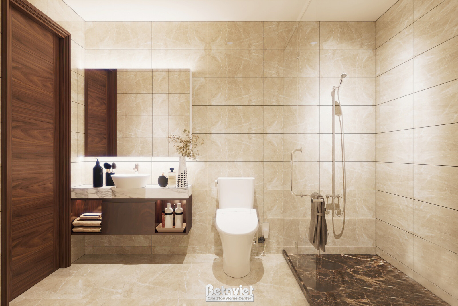 Nội thất phòng tắm biệt thự hiện đại NT21045 – góc nhìn 2