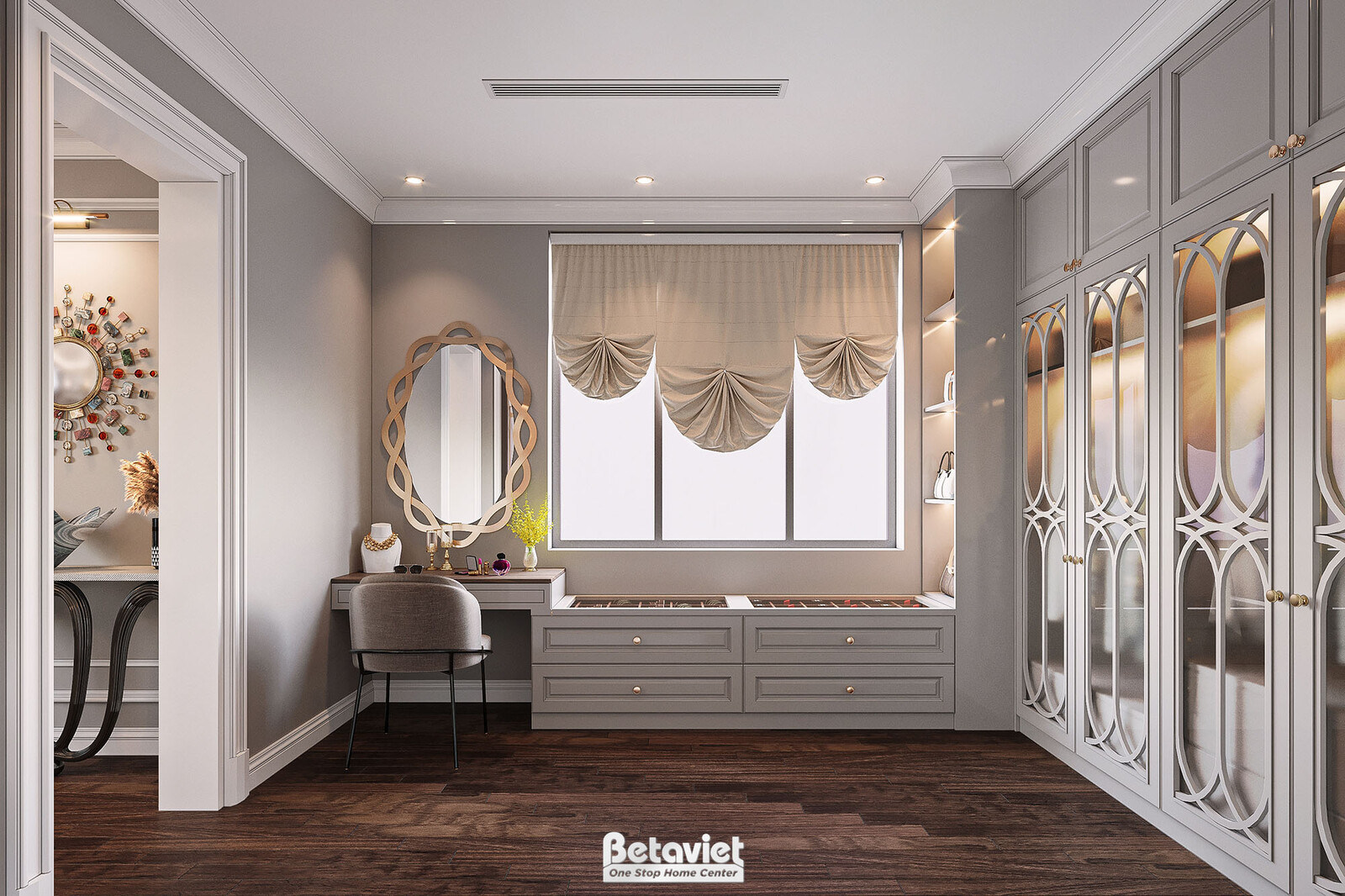 Nội thất phòng thay đồ biệt thự Art Deco NT21106 – góc nhìn 2