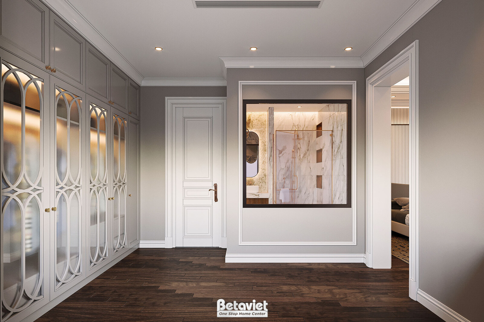 Nội thất phòng thay đồ biệt thự Art Deco NT21106 – góc nhìn 3