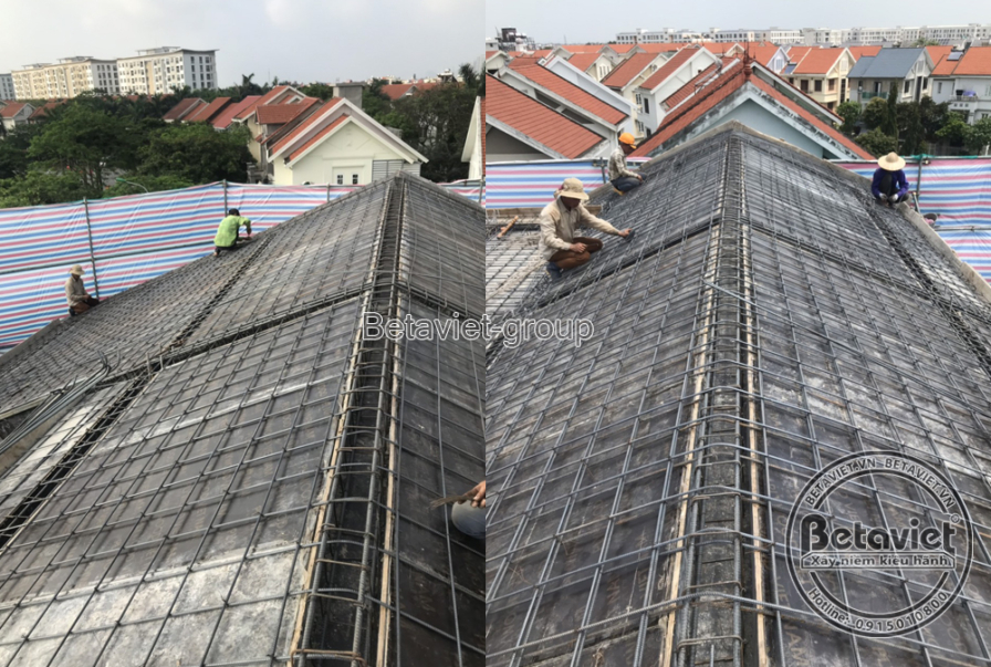 Thi công biệt thự 4 tầng tân cổ điển TC20166, giai đoạn thi công phần thô – mặt ngoài công trình (6)