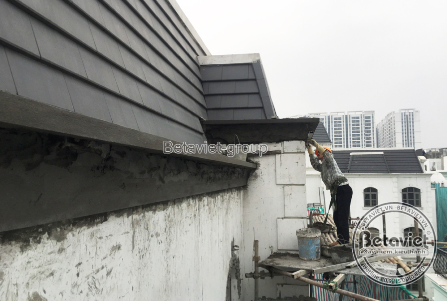 Thi công biệt thự TC20168, giai đoạn thi công phần thô – mặt ngoài công trình (6)