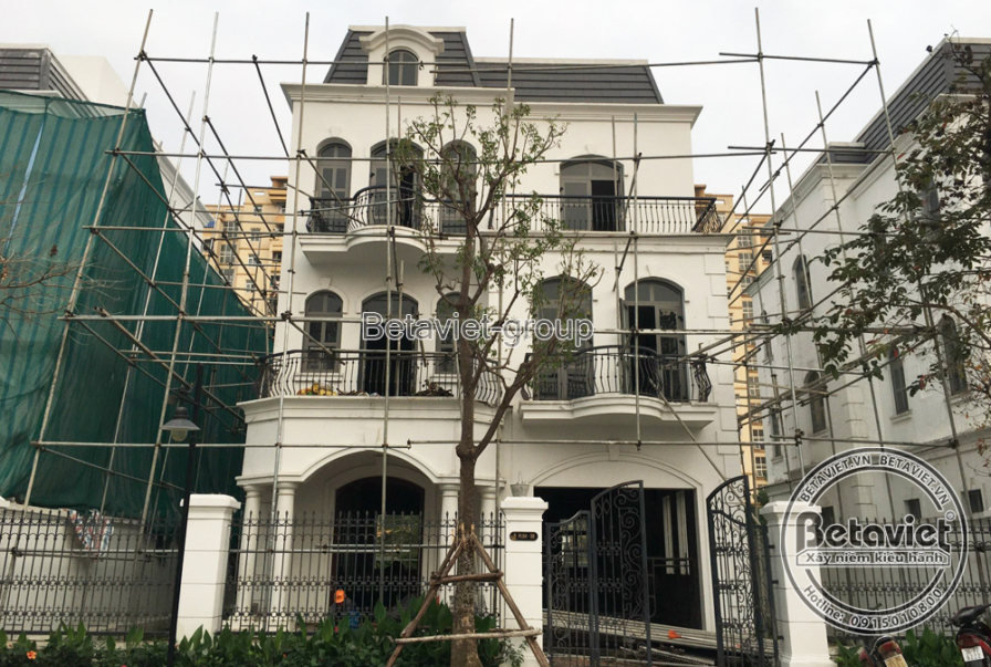 Thi công biệt thự TC20168, giai đoạn thi công phần thô – mặt ngoài công trình (8)