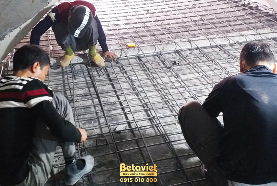 Thi công biệt thự TC21150, giai đoạn thi công phần thô – kết cấu phần thô (12)