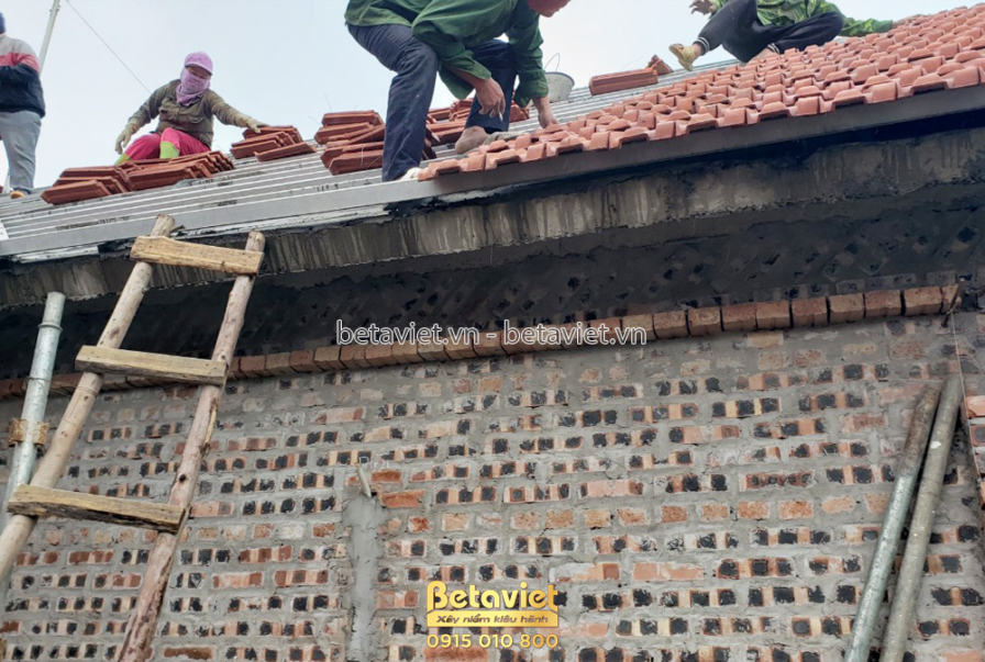 Thi công biệt thự TC21150, giai đoạn thi công phần thô – ảnh thi công thực tế