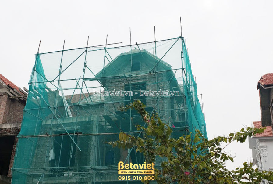 Thi công biệt thự TC21150, giai đoạn thi công phần thô – mặt ngoài công trình (9)