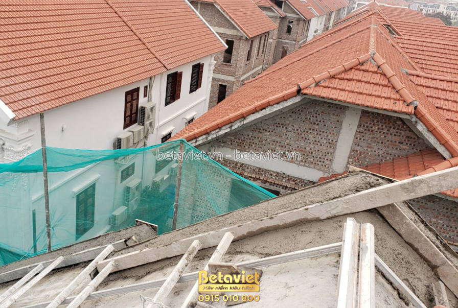 Thi công biệt thự TC21150, giai đoạn thi công phần thô – mặt ngoài công trình (10)