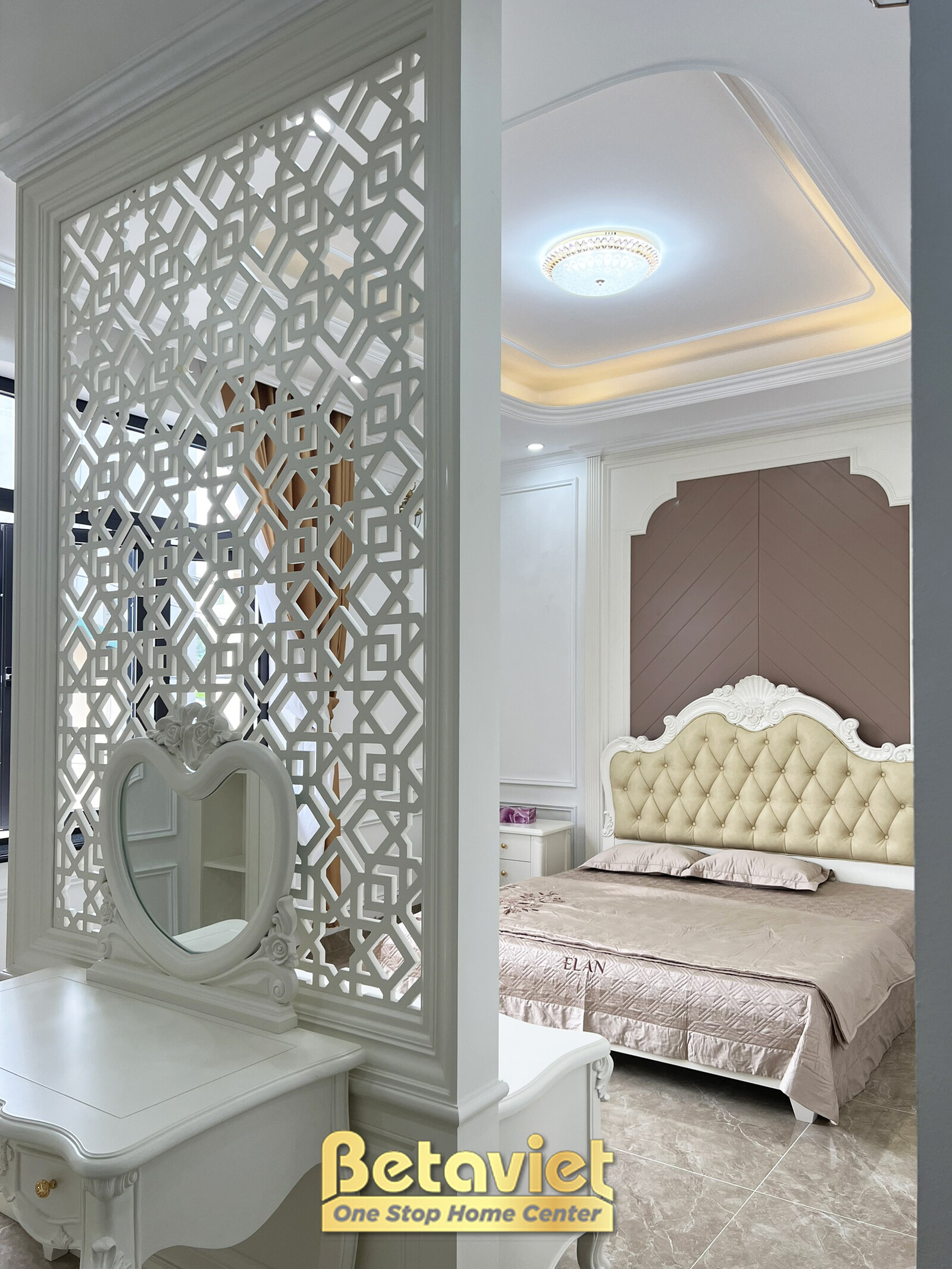 Thi công biệt thự tân cổ điển TC22207, giai đoạn hoàn thành – phòng ngủ (5)
