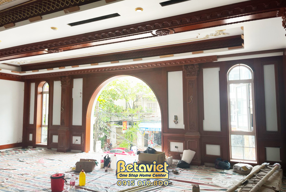 Phần thô Quá trình thi công nhà biệt thự cổ điển 7 tầng 1340m2 tại Thanh Hóa – TC20018