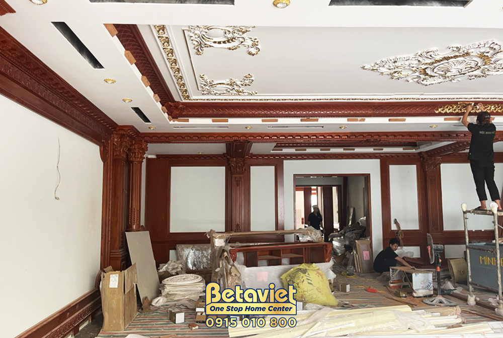 Phần thô Quá trình thi công nhà biệt thự cổ điển 7 tầng 1340m2 tại Thanh Hóa – TC20018
