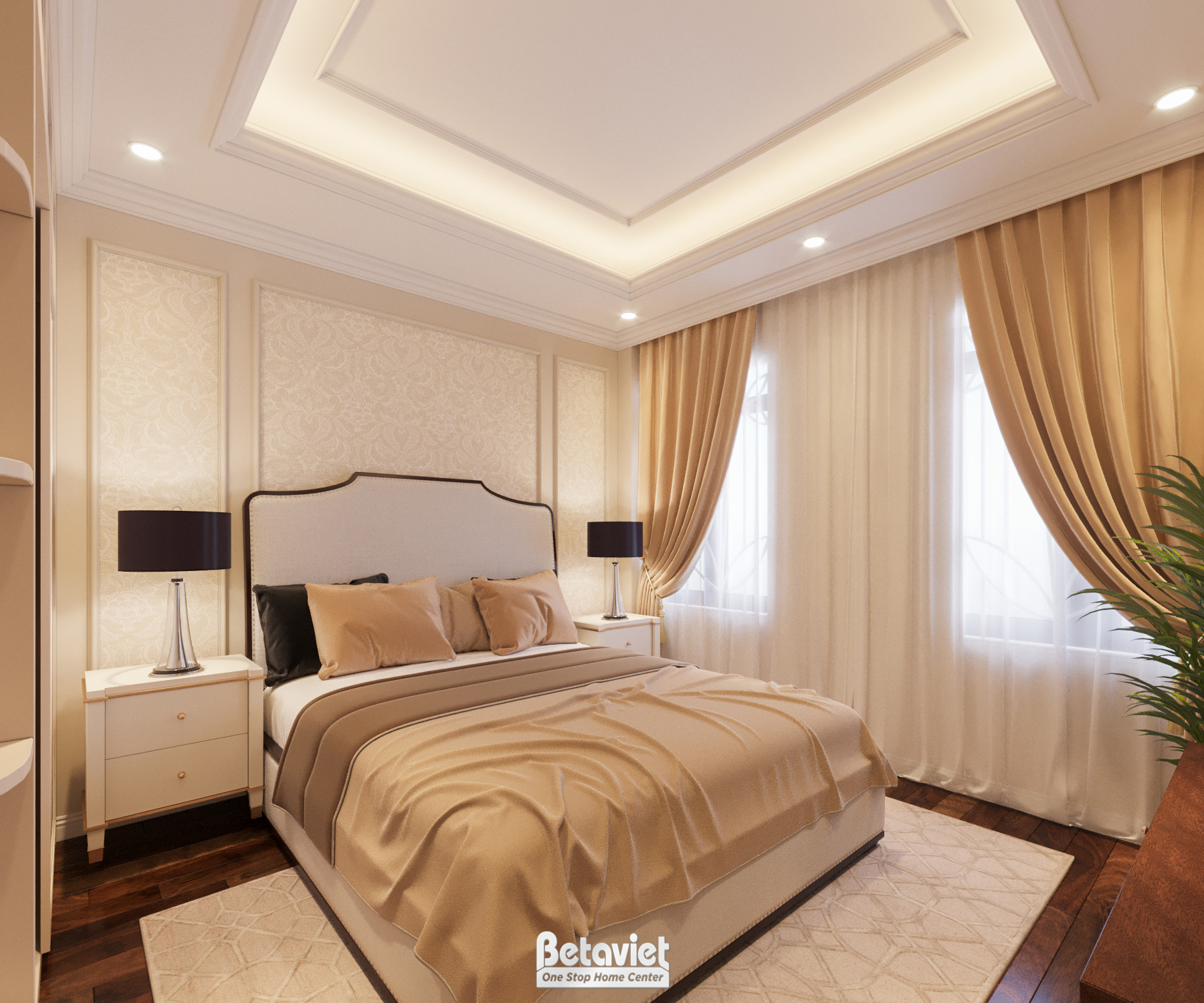 Thiết kế nội thất phòng ngủ biệt thự KĐT Elegant Park Villas NT19131