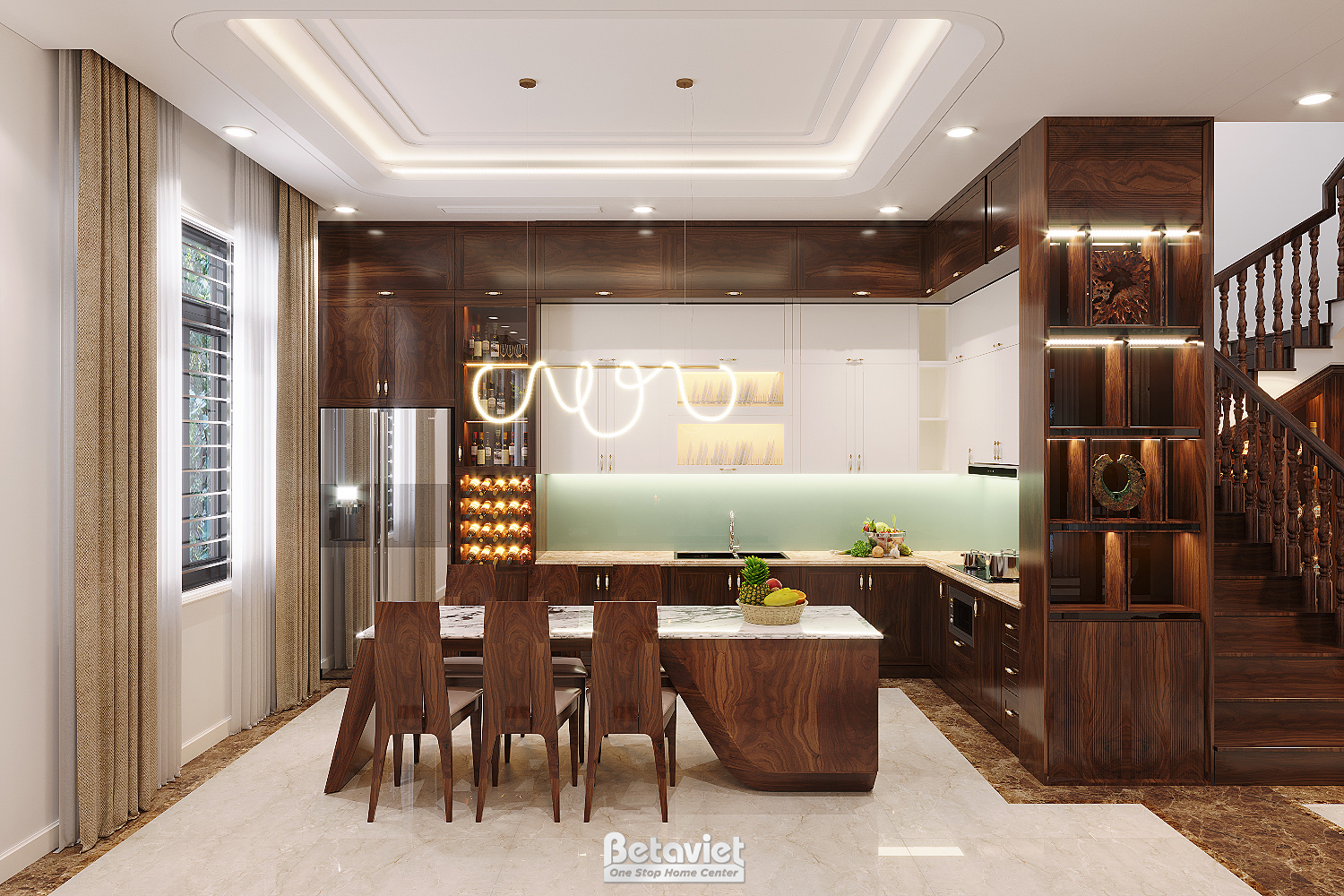Thiết kế phòng bếp phong cách hiện đại NT22067