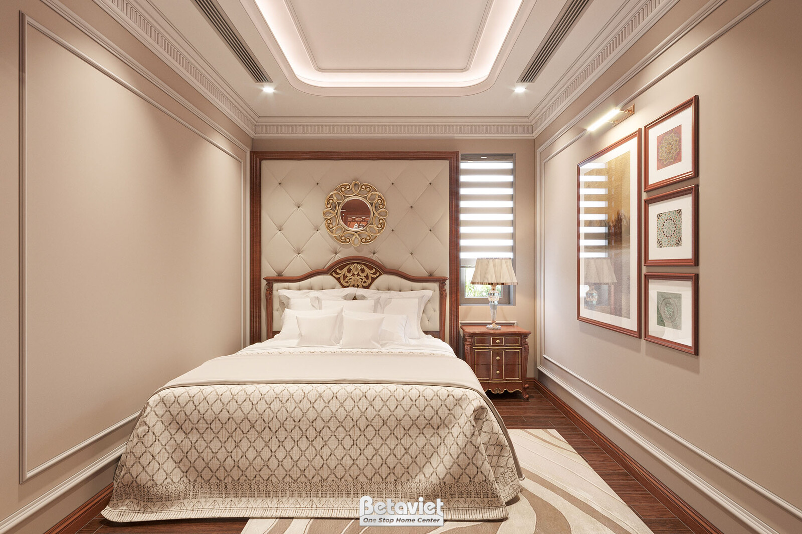 Nội thất phòng ngủ biệt thự tân cổ điển KT22108 – góc nhìn 5