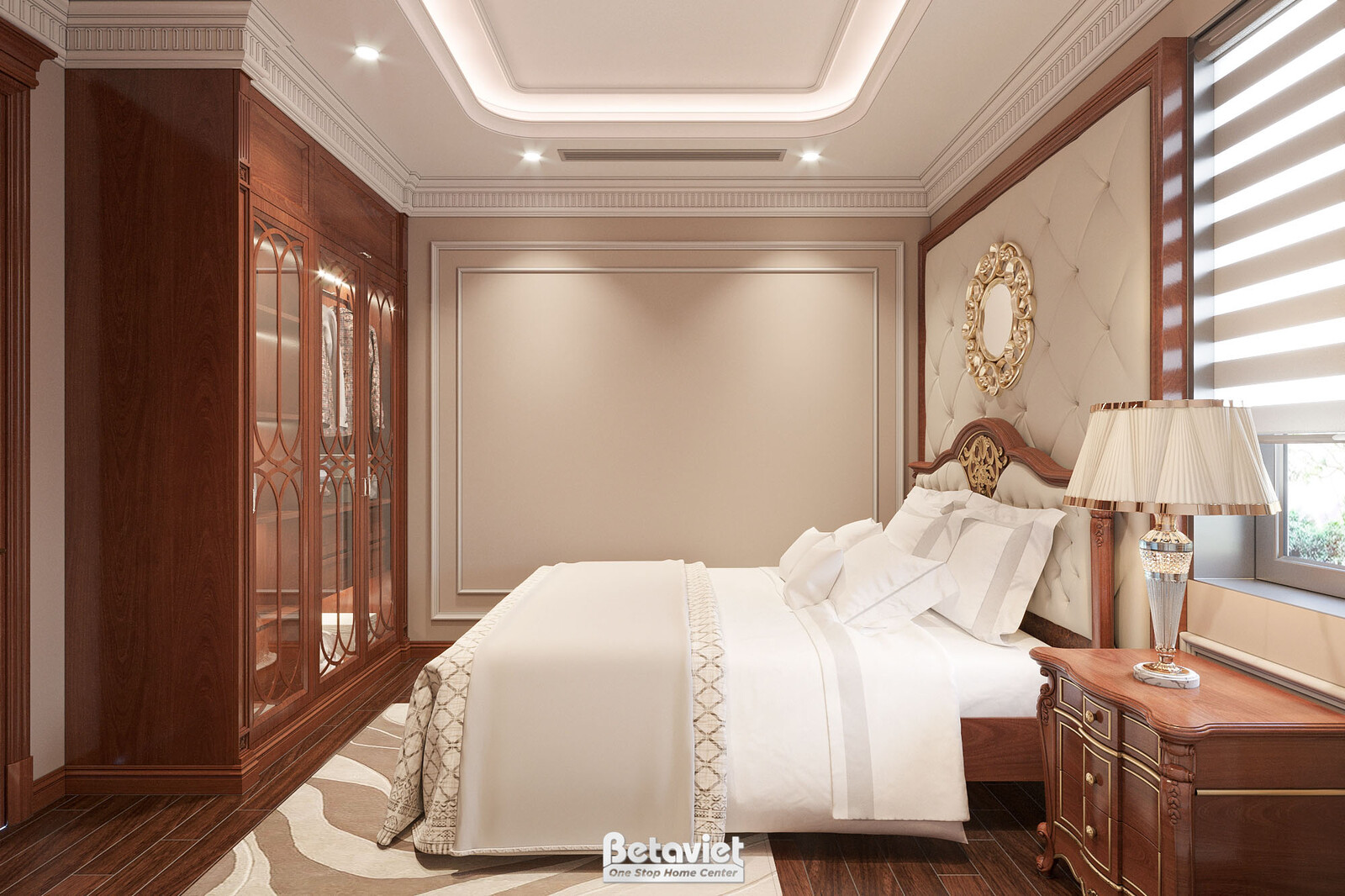 Nội thất phòng ngủ biệt thự tân cổ điển KT22108 – góc nhìn 6