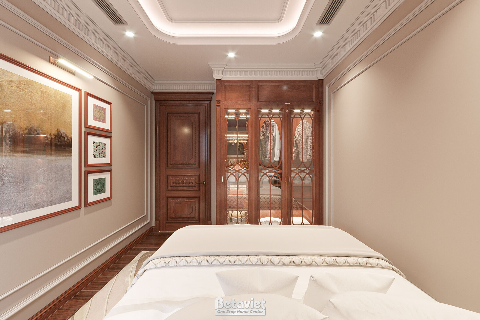 Nội thất phòng ngủ biệt thự tân cổ điển KT22108 – góc nhìn 7