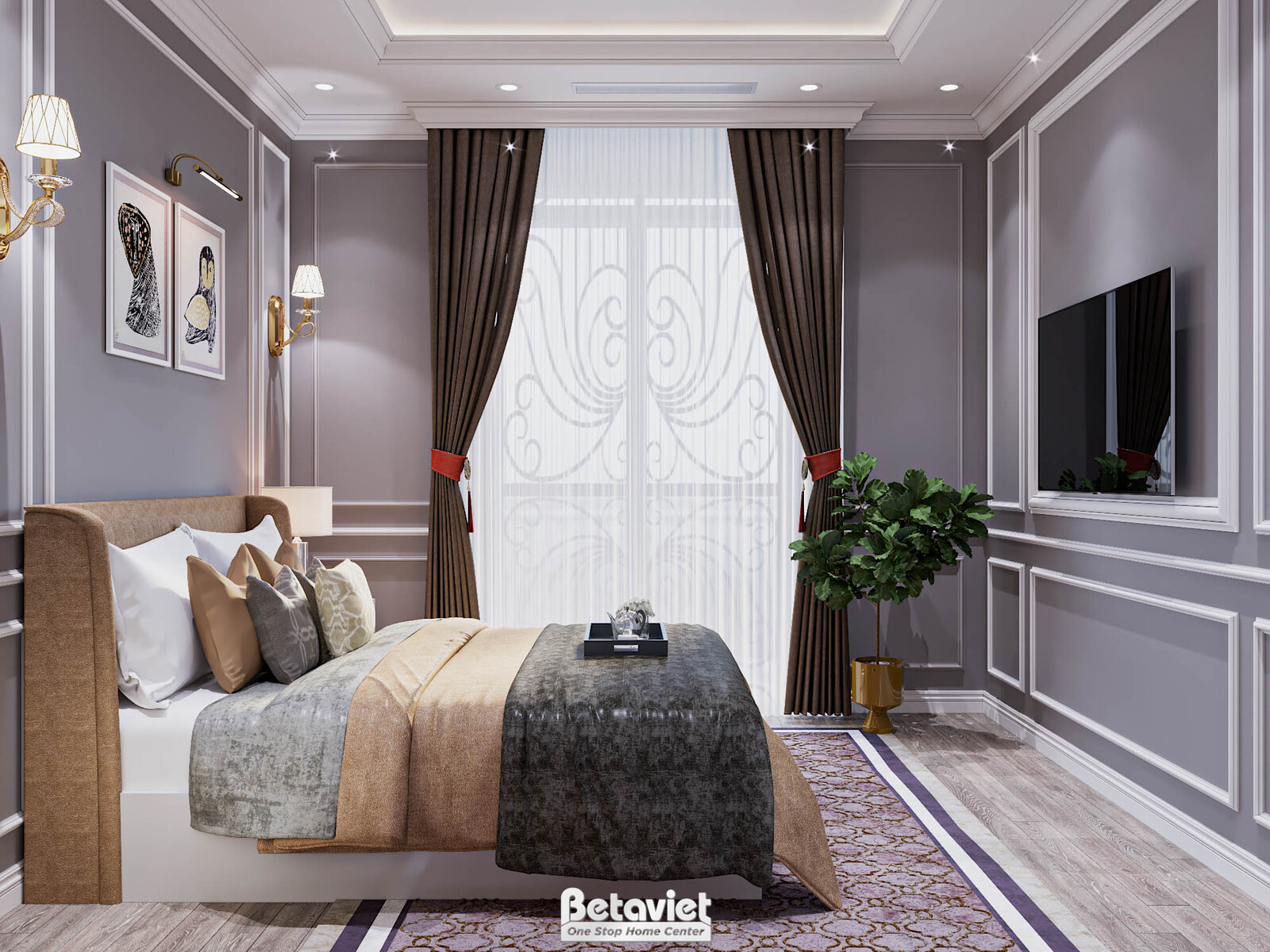 Nội thất phòng ngủ biệt thự hiện đại KT21114 – góc nhìn 23