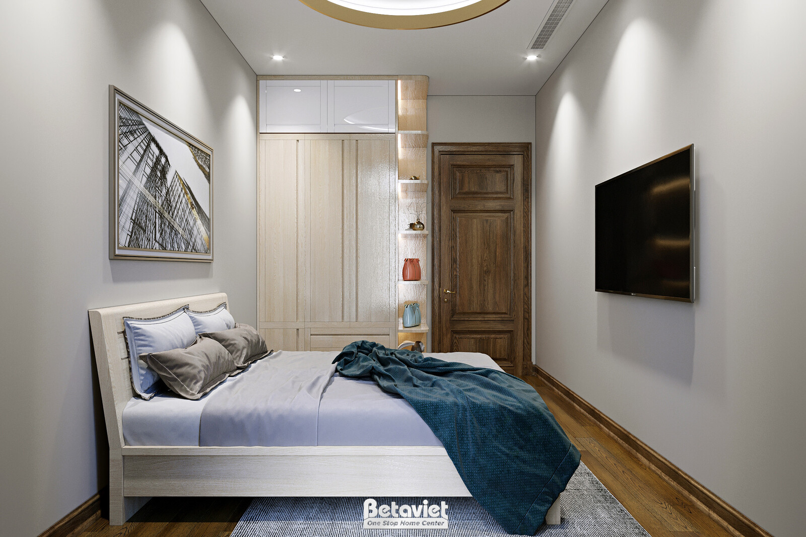 Nội thất phòng ngủ biệt thự hiện đại NT22083 – góc nhìn 12
