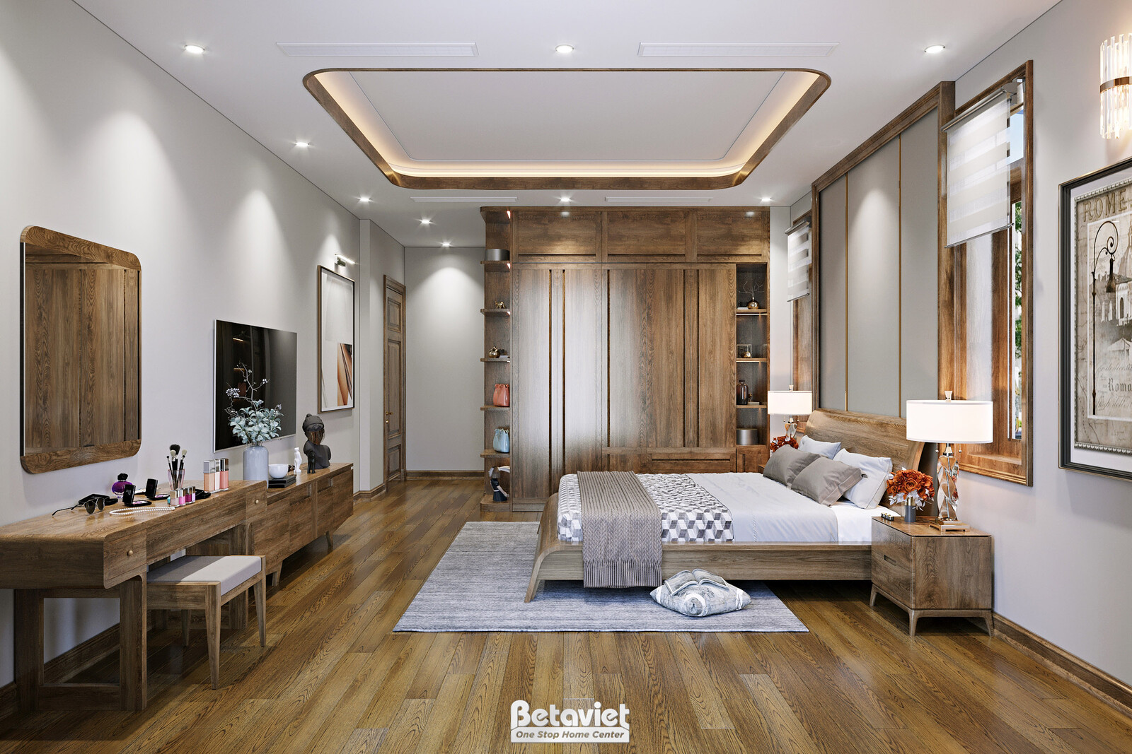Nội thất phòng ngủ biệt thự hiện đại NT22083 – góc nhìn 14