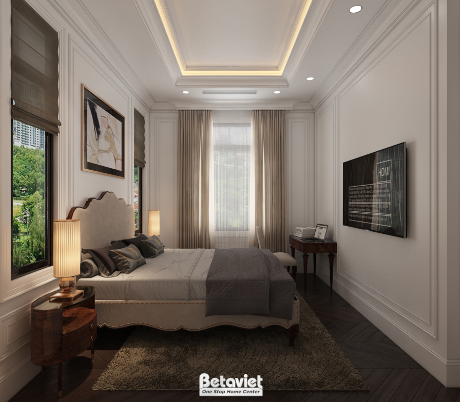 Nội thất phòng ngủ biệt thự hiện đại NT22087 – góc nhìn 5