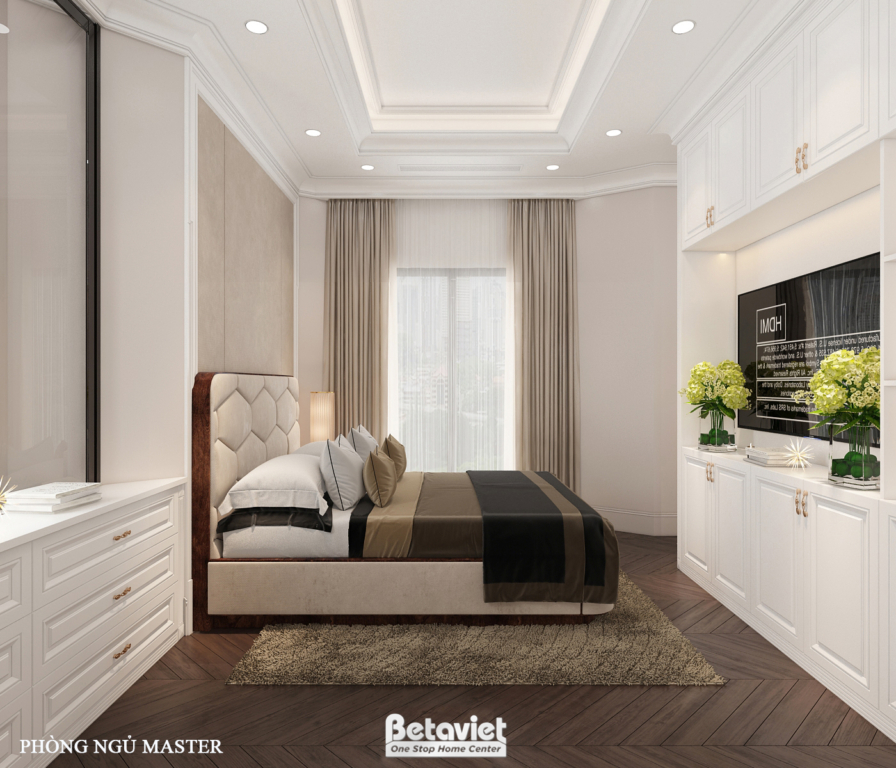 Nội thất phòng ngủ biệt thự hiện đại NT22031 – góc nhìn 4