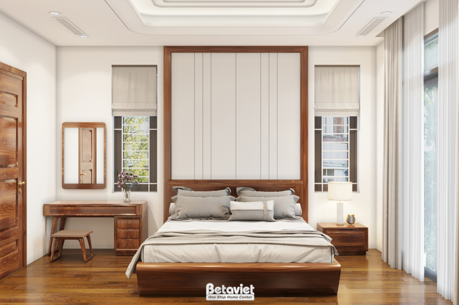 Nội thất phòng ngủ biệt thự hiện đại NT22067 – góc nhìn 2