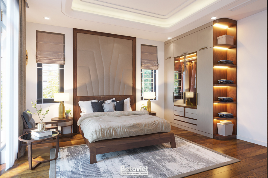 Nội thất phòng ngủ biệt thự hiện đại NT22067 – góc nhìn 5